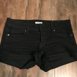 Black Denim Shorts
